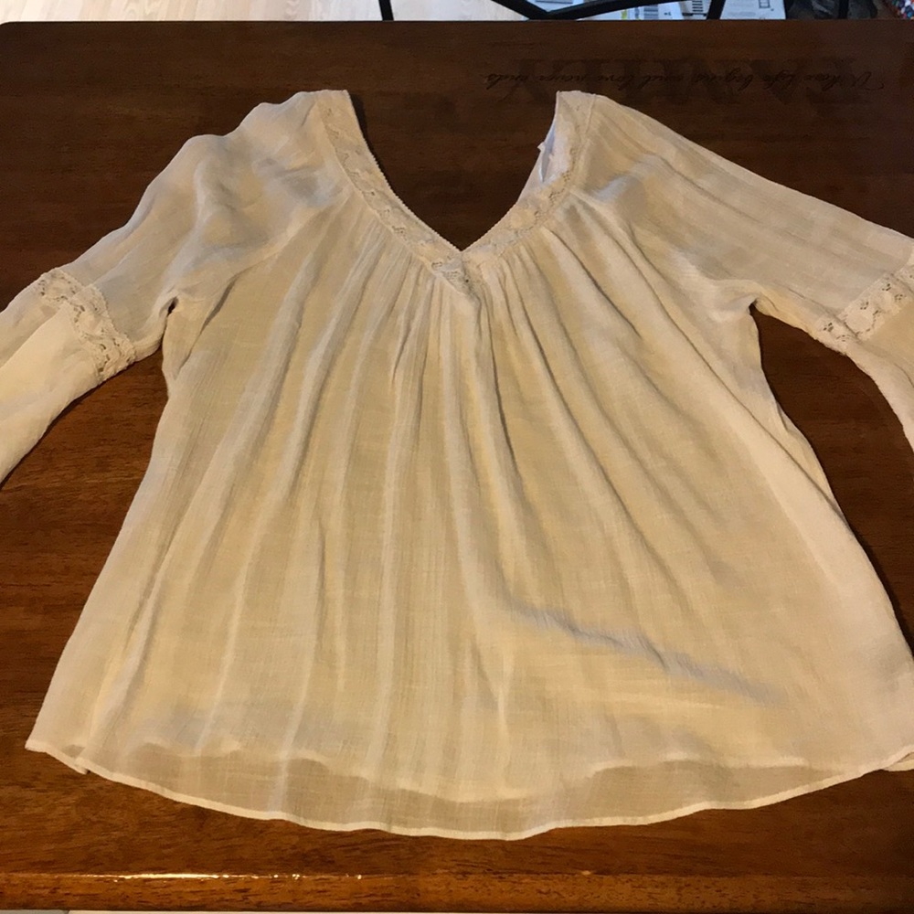 Iz byer linen lace top